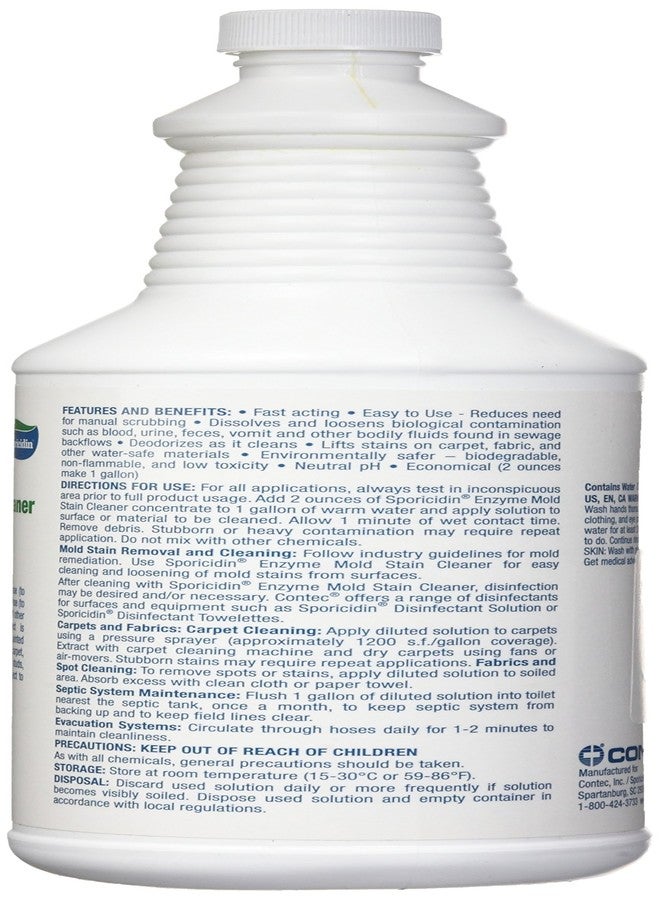 CONTEC Groom Industries Household Cleaners Sporicidin Enzyme Mold Cleaner Concentrate, 32 Ounce - Image 2